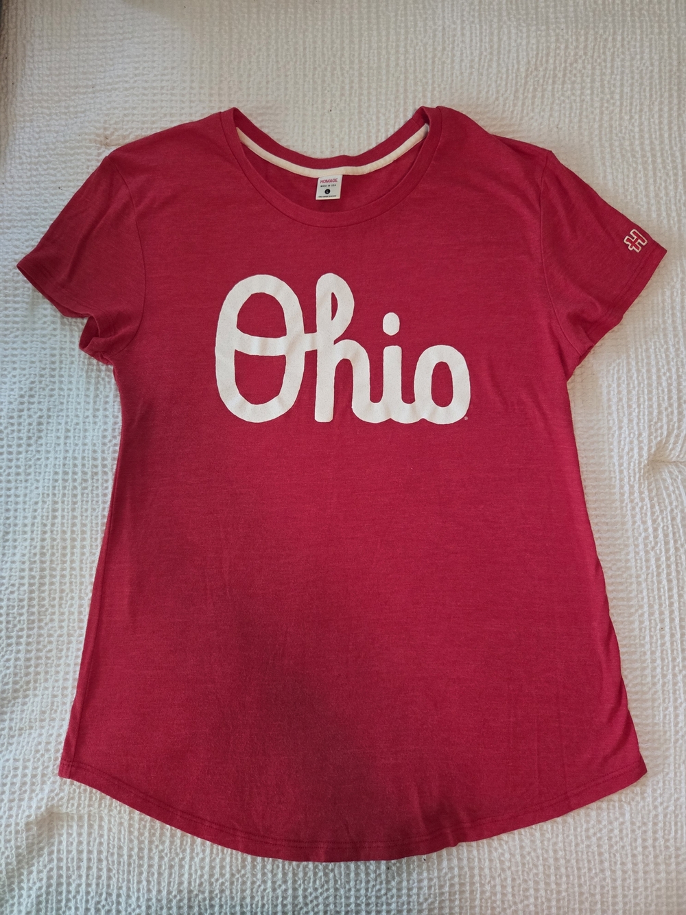 HOMAGE Ohio Short Sleeve Tee - Red with White Script